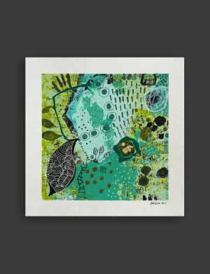 »feder fliegend«, Sösta Sönksen, 2025, 25 x 25 cm